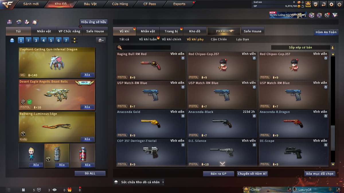 shop acc cf uy tin gia re